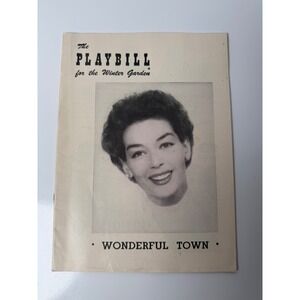 Vintage 1953 Wonderful Town Playbill Winter Garden Rosalind Russell Broadway NYC